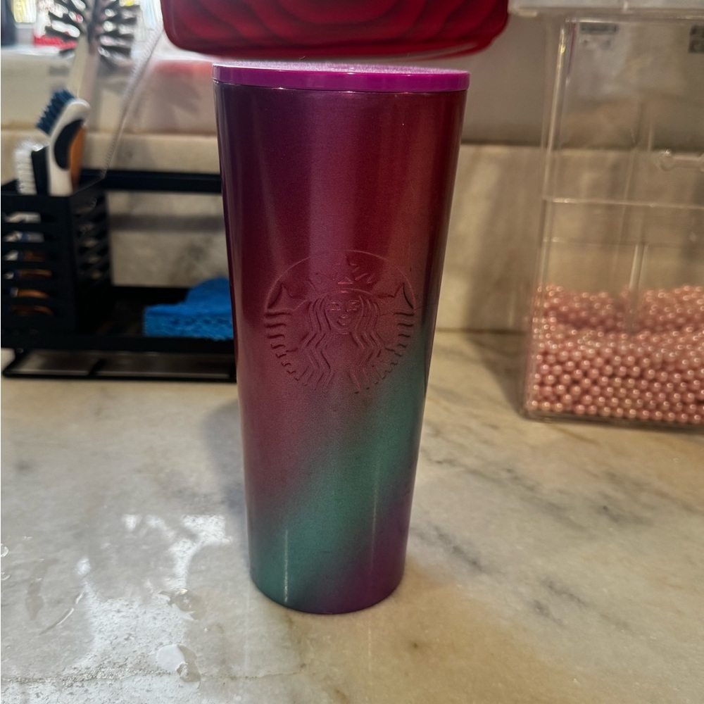 Starbucks Multicolor Metallic Tumbler with Straw - Picture 3 of 3